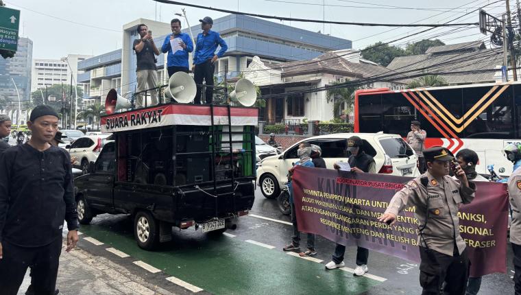 Korpus Brigade PII Geruduk Fraser Residence Menteng, Soroti Dugaan Pelanggaran Perda