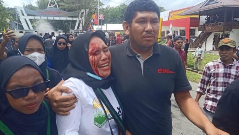 Ketua KOHATI BADKO Malut di Pukul Aparat, Kapolres Halsel Wajib di Copot