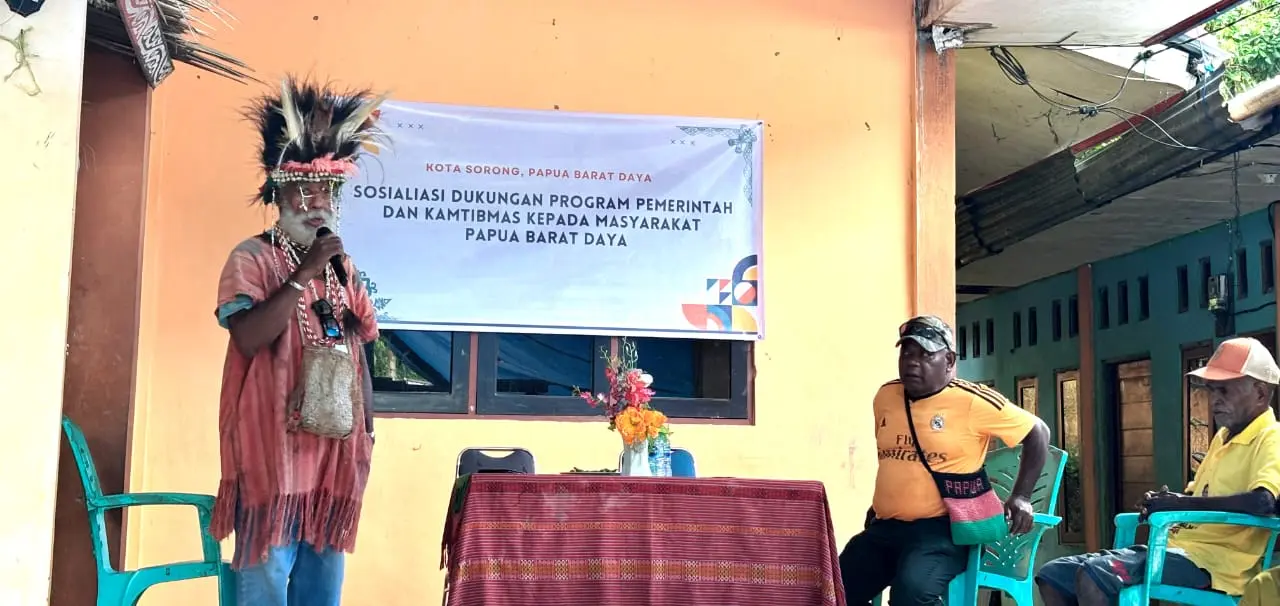 Komitmen Dukung Program MBG dan Jaga Kamtibmas, Suku Biak di Kota Sorong Gelar Sosialisasi