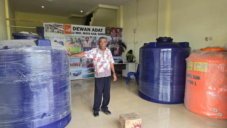 Impian Miliki Fasilitas Air Bersih di Salawati Selatan Terwujud Berkat Bantuan Presiden Prabowo Subianto