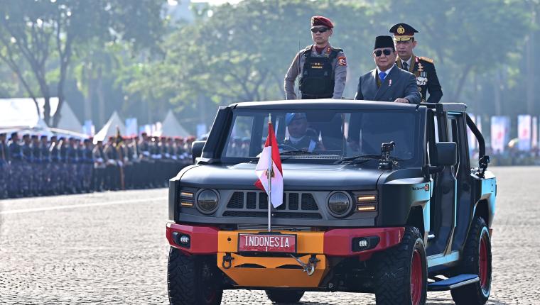 Presiden Prabowo Pimpin Upacara Peringatan ke-79 Hari Bhayangkara di Monas