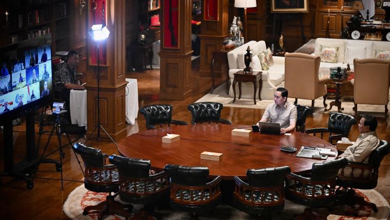 Presiden Prabowo Pimpin Rapat Terbatas Virtual Bahas Strategi Nasional