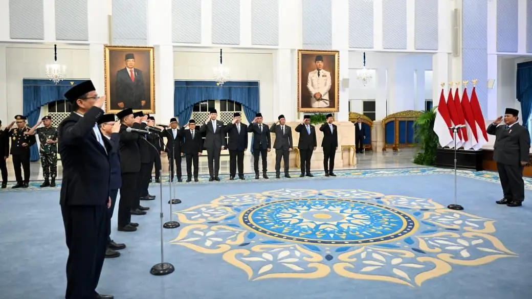 Presiden Prabowo Lantik Empat Menteri dan Satu Wakil Menteri Kabinet Merah Putih
