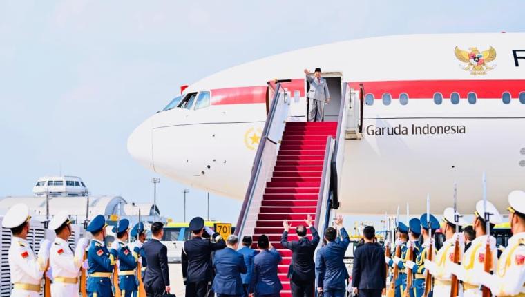 Presiden Prabowo Kembali ke Indonesia Usai Rangkaian Kunjungan Kerja di Tiongkok
