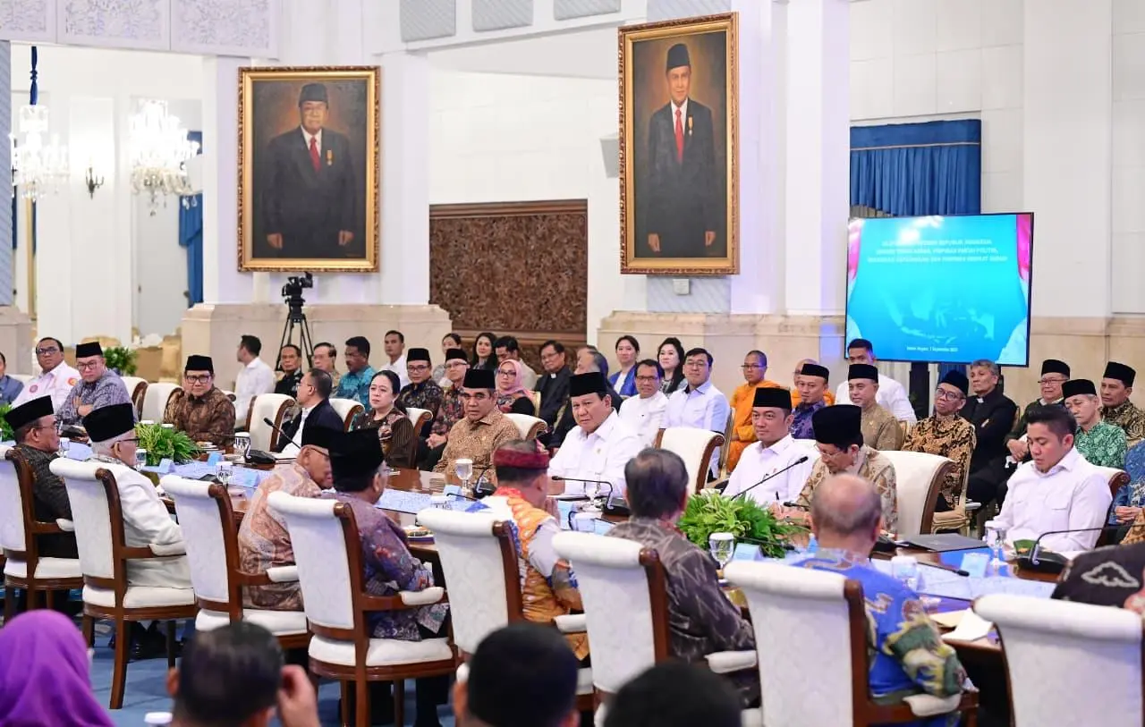 Prabowo Gelar Silaturahmi dengan Tokoh Agama, Pimpinan Partai, dan Serikat Buruh di Istana