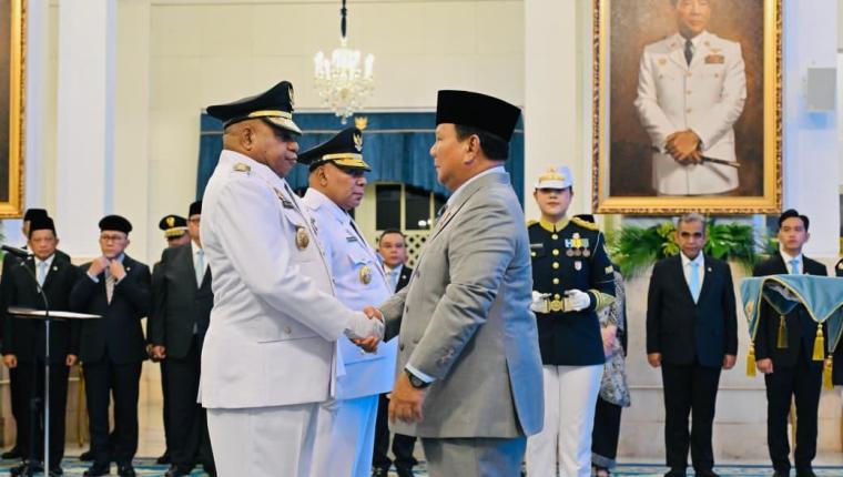 Presiden Prabowo lantik gubernur dan wakil gubernur Papua