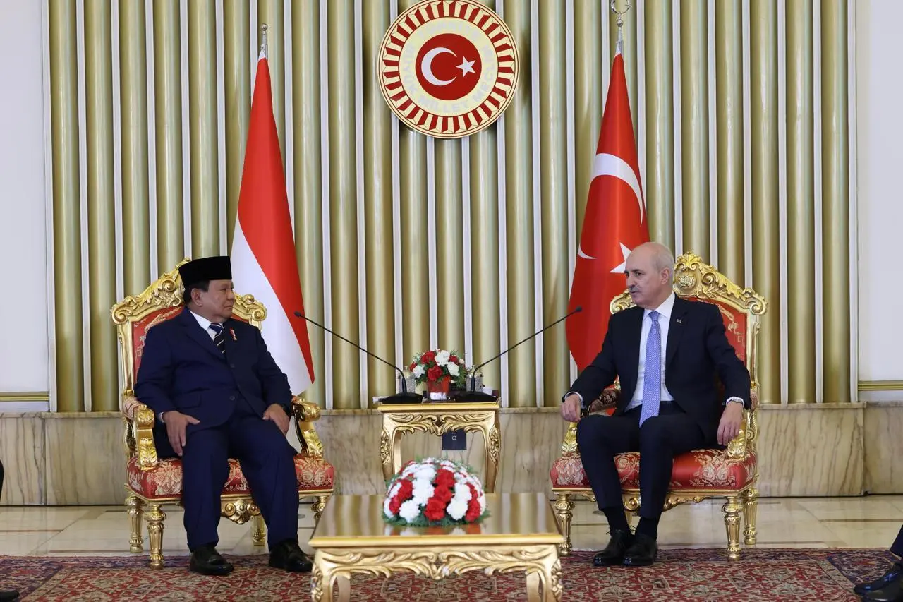 Presiden Prabowo Bertemu Ketua Parlemen Turki Numan Kurtulmuş di Ankara