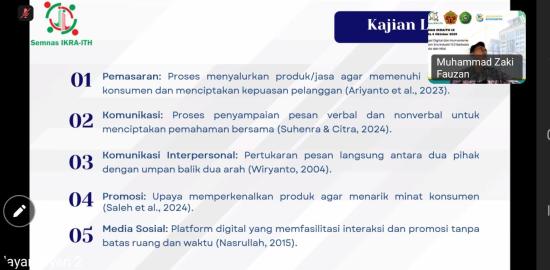 Muhammad Zaki Fauzan, Mahasiswa Ilmu Komunikasi UPI Y.A.I Tampil di Seminar Nasional Industri Kreatif