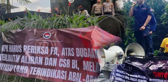 GAASS : Aksi di KPK Bongkar Mafia CSR Bank BI, yang diduga Melibatkan FA DPR RI Dapil Sumsel