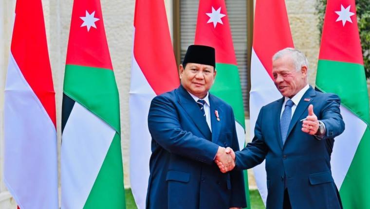 Kunjungan ke Istana Al Husseiniya, Presiden Prabowo Disambut Hangat Raja Abdullah II