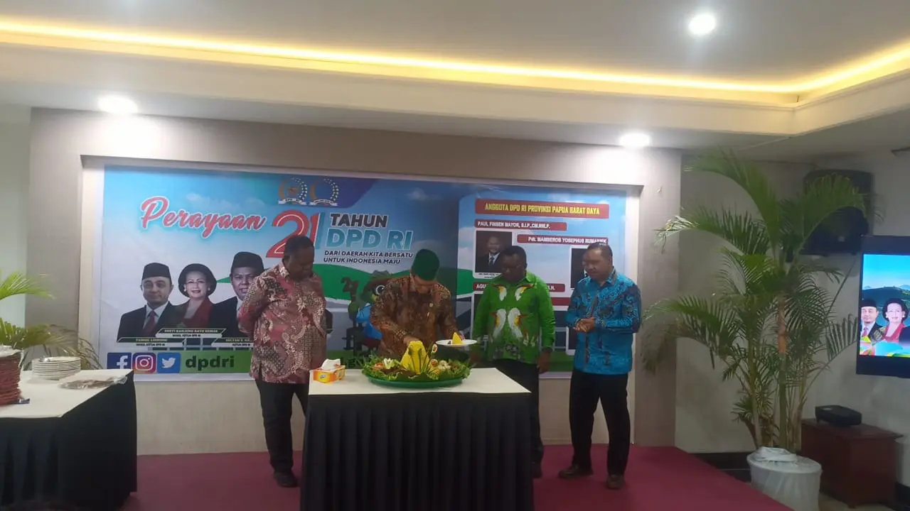 Peringati 21 Tahun Kiprah DPD RI, Gubernur Elisa Kambu Harapkan Perkuat Kolaborasi