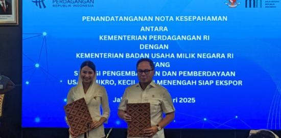 Kemendag dan Kementerian BUMN Tandatangani MoU, Sinergi Perkuat UMKM Siap Ekspor