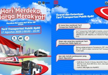 Pemprov Jakarta & KAI Hadirkan Promo Spesial HUT ke-80 RI, Tarif Transportasi Umum Hanya Rp80
