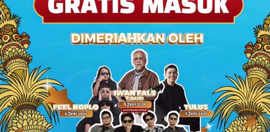 Konser Musik Gratis di Jakarta: Tulus, Iwan Fals, Juicy Luicy, hingga Feel Koplo Siap Guncang Senayan!