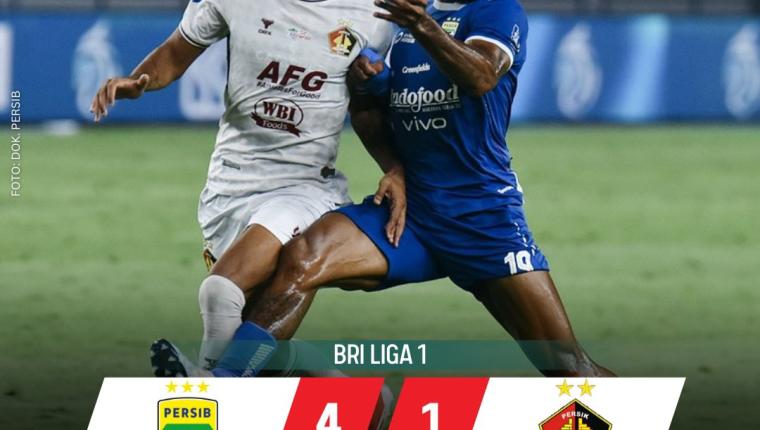 Persib Kembali Ke Jalur Kemenangan, Membantai Persik Kediri Dengan Skor 4-1