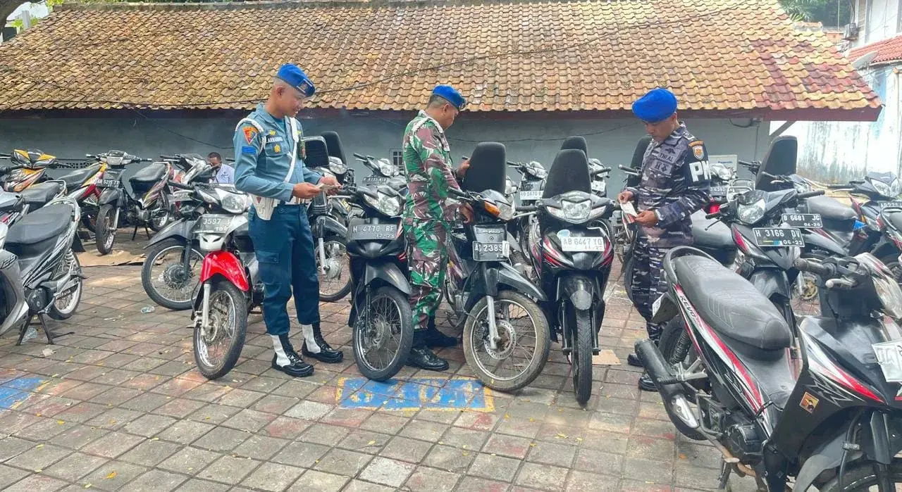 Lanal Banten Amankan 53 Unit Kendaraan Motor Bodong
