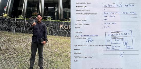 Pemuda Jambi, Laporkan Gubernur Jambi ke KPK RI Terkait Dugaan Penyalahgunaan Anggaran Infrastruktur Multiyears