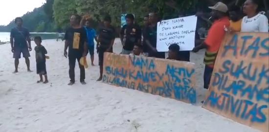 Protes Pencabutan Izin Tambang Nikel Pemilik, Hak Ulayat Palang Pulau Wayag