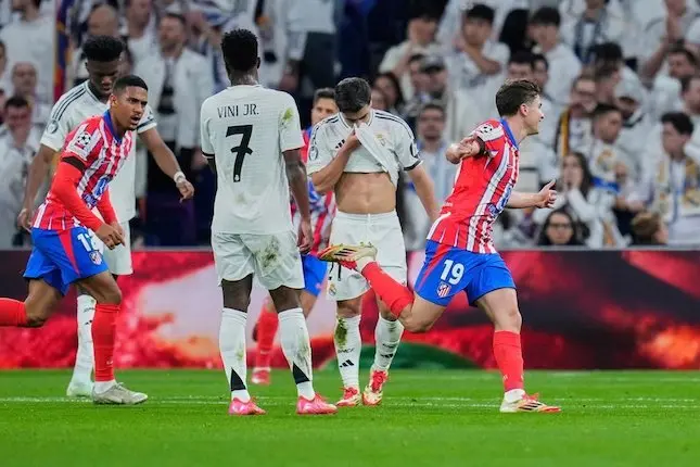 Real Madrid Kalahkan Atletico Madrid 2-1 di Leg Pertama 16 Besar Liga Champions 2024/2025