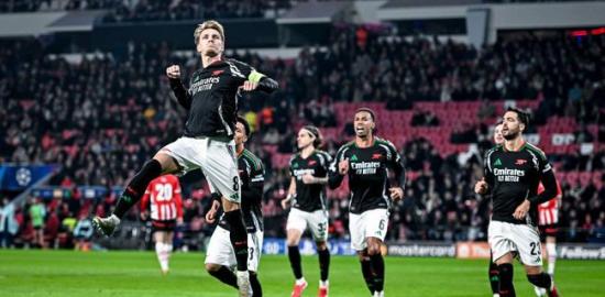 Arsenal Hancurkan PSV Eindhoven 7-1, Catatkan Rekor Baru di Liga Champions