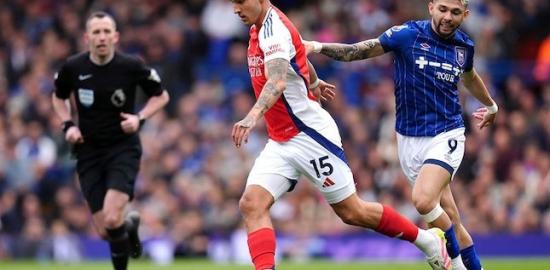 Arsenal Gebuk Ipswich Town 4-0, Dominasi Total di Portman Road