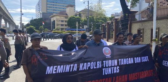 GKJI Sumsel Gelar Aksi di Mabes Polri, Desak Pengusutan Dugaan Penyerobotan Lahan di Banyuasin