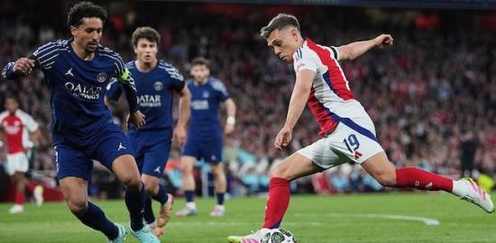 Arsenal Tumbang di Kandang, PSG Menang Tipis 1-0 di Leg Pertama Semifinal Liga Champions