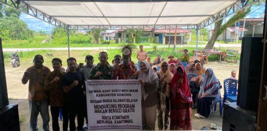 Dewan Adat Suku Moi Maya Ajak Warga Jaga Persatuan, Kamtibmas dan Dukung MBG