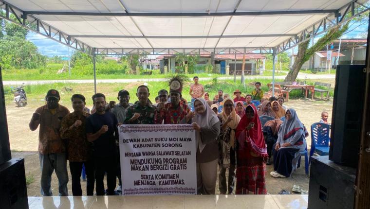 Dewan Adat Suku Moi Maya Ajak Warga Jaga Persatuan, Kamtibmas dan Dukung MBG