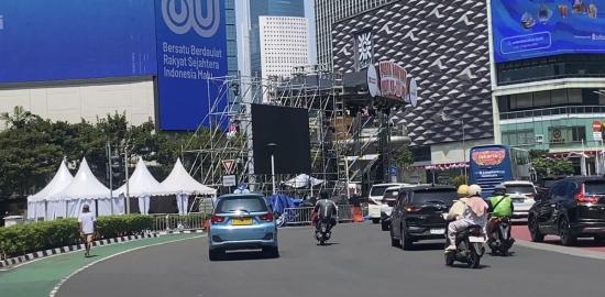 Panggung Pesta Rakyat HUT ke-80 RI Mulai Dibangun di Kawasan Monas–Sudirman