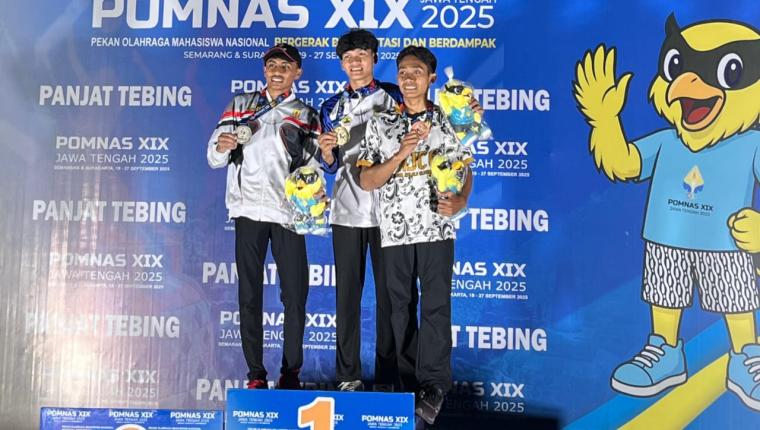 3 Mahasiswa Perwakilan PBD Eksekusi 3 Medali Panjat Tebing