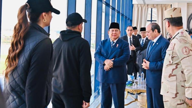 Presiden Prabowo dan Presiden El-Sisi Sambangi Akmil Mesir