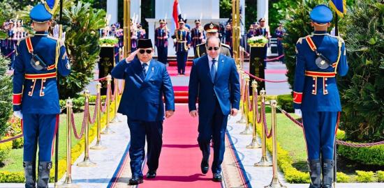 Presiden Prabowo Kunjungi Istana Al Ittihadiya, Disambut Resmi Presiden El-Sisi