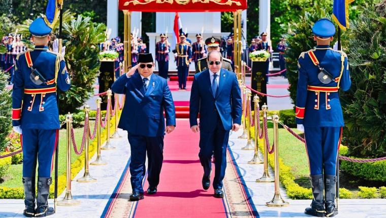 Presiden Prabowo Kunjungi Istana Al Ittihadiya, Disambut Resmi Presiden El-Sisi