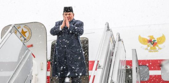 Saat Salju Ankara Mengantar Keberangkatan Presiden Prabowo ke Antalya