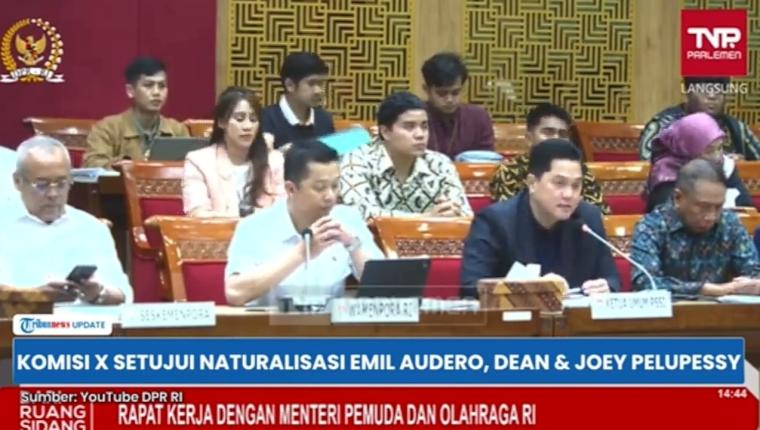 Komisi X DPR RI Setujui Naturalisasi Emil Audero, Dean James dan Joey Pelupessy