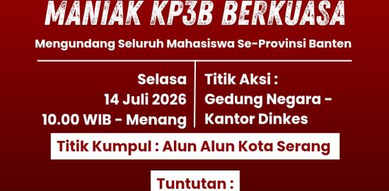Dugaan Korupsi di Dinas Kesehatan Banten dari Tahun 2020, Mahasiswa Akan Gelar Demo