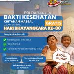 Semarak Hari Bhayangkara ke-80, Polda Banten Gelar Donor Darah dan Khitanan Gratis