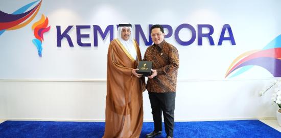 Menpora Erick Thohir Jajaki Kerja Sama Akademi Olahraga dan Sport Tourism dengan Qatar