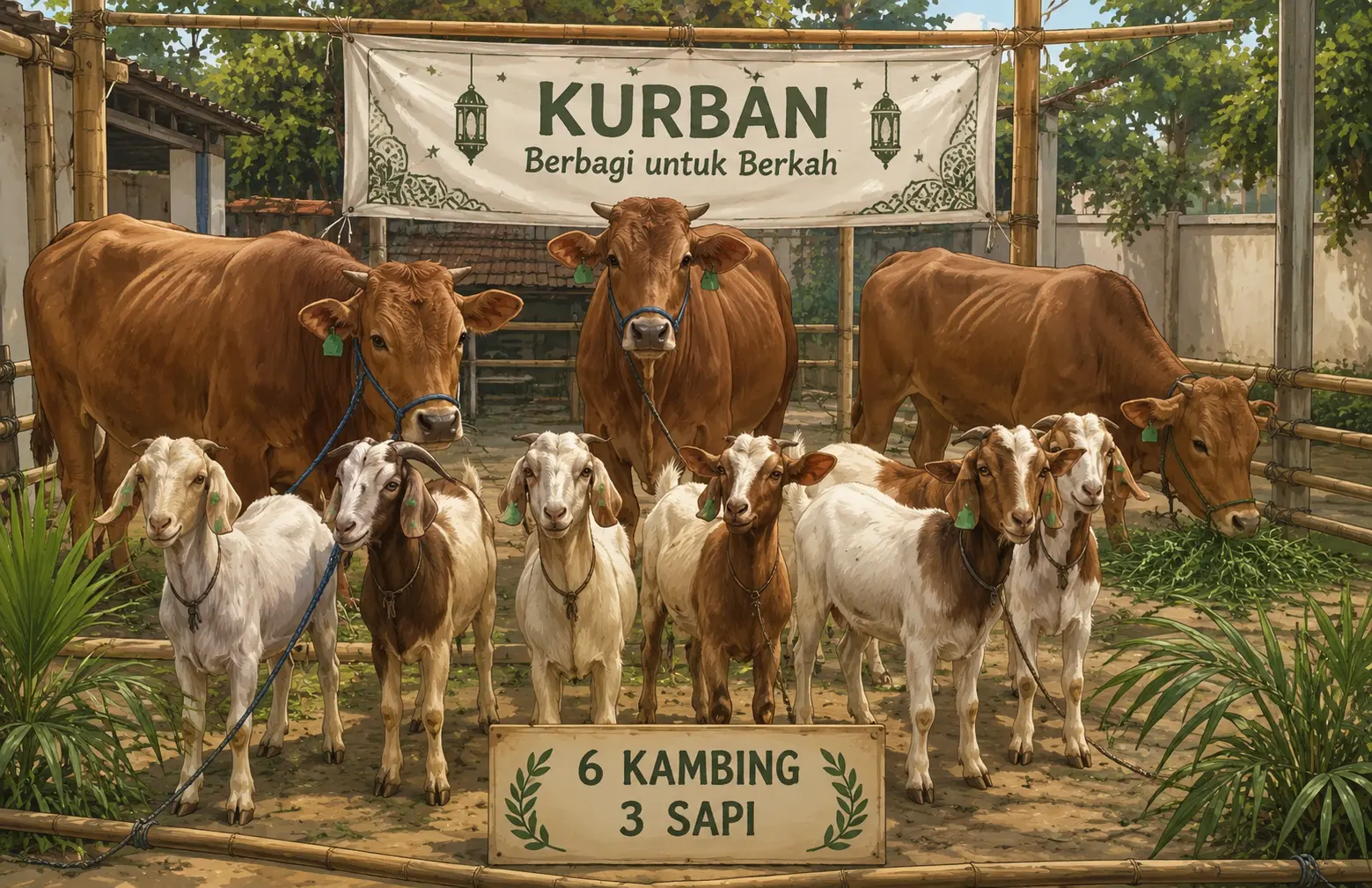 PB PII Gelar Pemotongan Hewan Kurban: 3 Ekor Sapi dan 6 Ekor Kambing