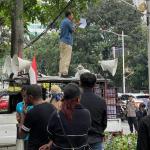 Aksi di Depan Kementerian ESDM, SMIT Desak Penyelesaian Pembebasan Lahan dan Pencabutan IUP PT.Arumba Jaya Perkasa