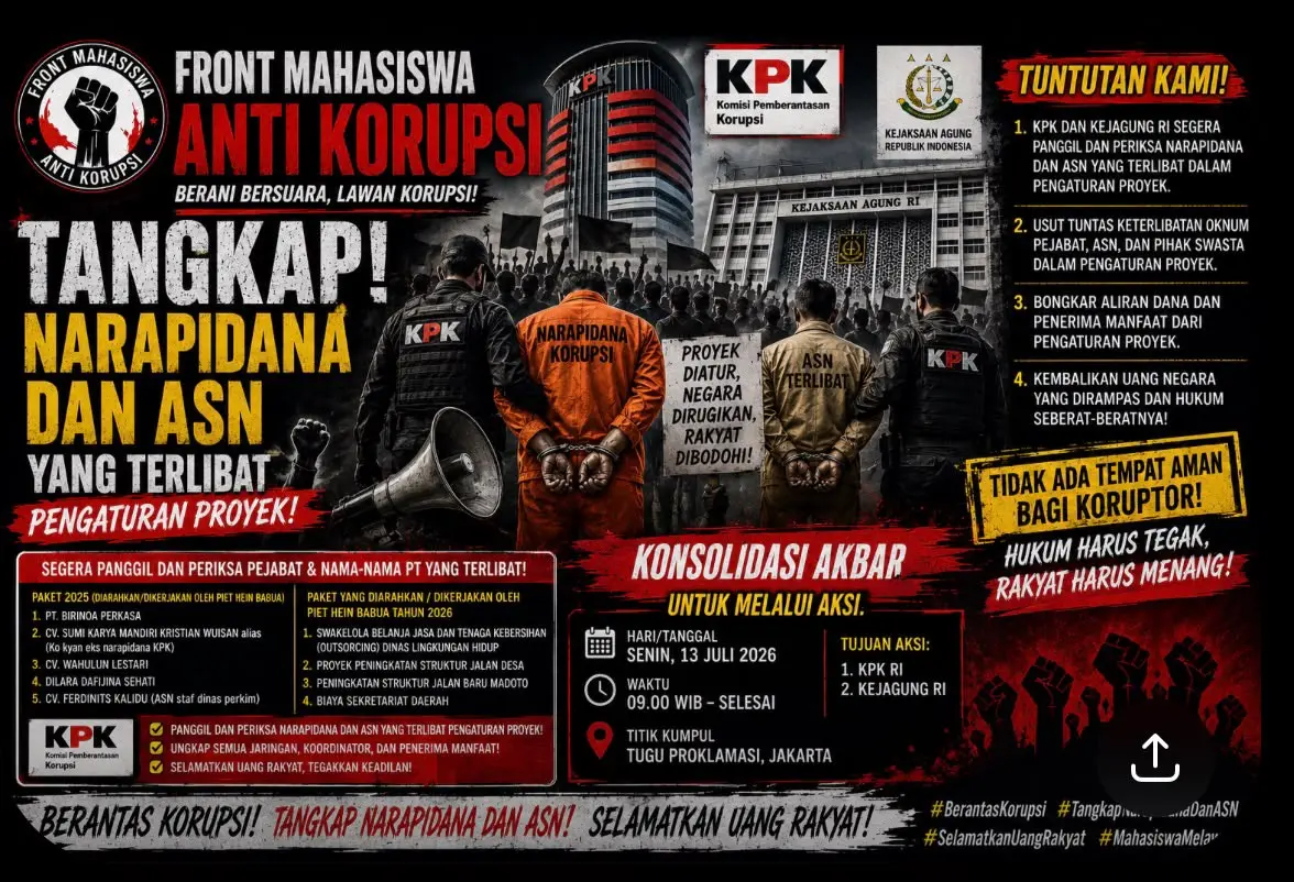 FMAK Akan Laporkan Dugaan Pengaturan Proyek oleh Lingkaran Kekuasaan Bupati Halmahera Utara ke KPK dan Kejaksaan Agung RI
