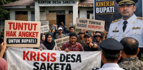 Masyarakat Desa Saketa Desak Bupati Halsel Segera Copot Kades Saketa