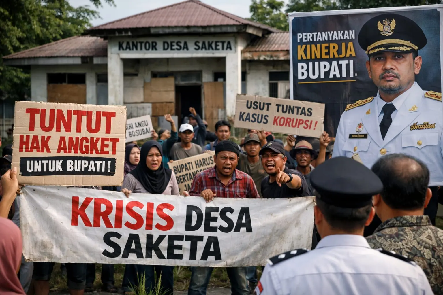Masyarakat Desa Saketa Desak Bupati Halsel Segera Copot Kades Saketa