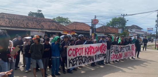PW PII Banten Gelar Aksi Demonstrasi, Desak Kapolri Evaluasi dan Copot Kapolda Banten