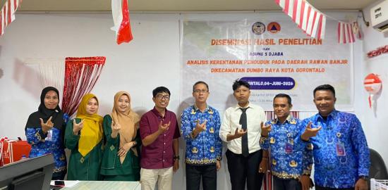 Dari Kampus Untuk Daerah: Mahasiswa Perencanaan Wilayah UNBITA Paparkan Hasil Penelitian Ke BPBD Kota Gorontalo