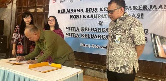 KONI Bekasi Jalin Kerja Sama dengan BPJS dan RS Mitra Keluarga untuk Perlindungan Atlet Porprov 2026