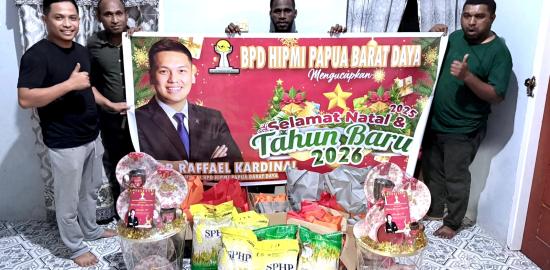 HIPMI Papua Barat Daya Bagikan Bingkisan Natal ke Seluruh BPC HIPMI