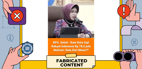 [SALAH] BPS Sebut Rata-Rata Gaji Rakyat Indonesia Rp78,6 Juta