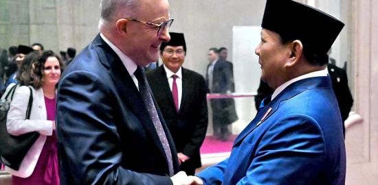 Presiden Prabowo Temui PM Albanese di Hotel